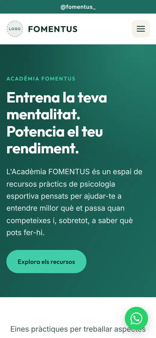 La academia de cursos de Fomentus, en móvil